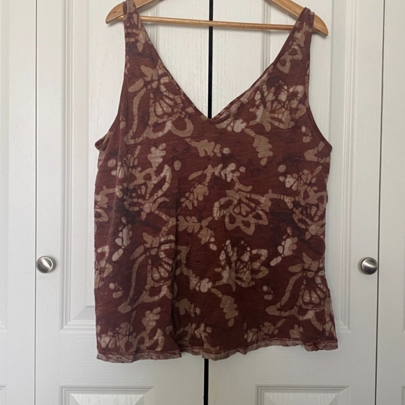 Anthropologie Womens Blaise Knotted Tank Top Sz Large Burgundy Red - Picture 3 of 7